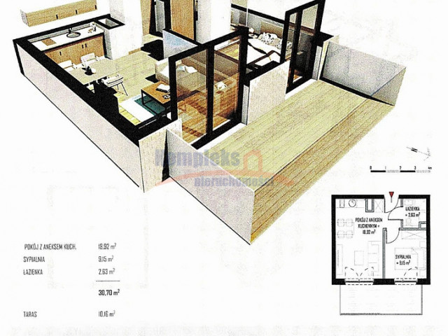 Apartament nad morzem z tarasem i balkonem