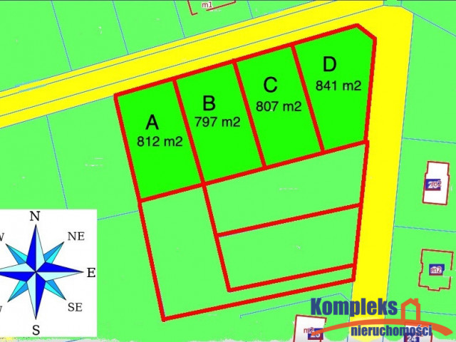 Kompleks działek na zamkniętym osiedlu Bobolin