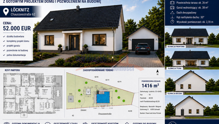 Działka Sprzedaż Löcknitz, Löcknitz-Penkun, Vorpommern-Greifswald, Meklemburgia-Pomorze Przednie, Niemcy